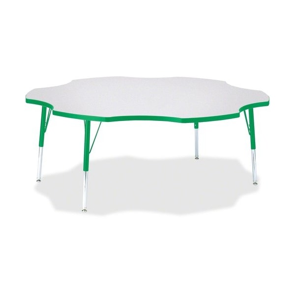 Jonti-Craft TABLE, SIX LEAF, 60in, GY/GN JNT6458JCE119 - main